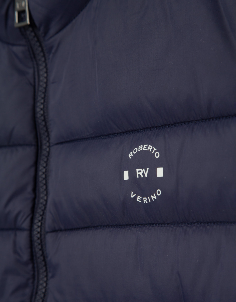 Navy and gray reversible vest - Man - SS2025 | Roberto Verino