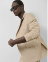 Mink-colored technical fabric jacket - Man | Roberto Verino