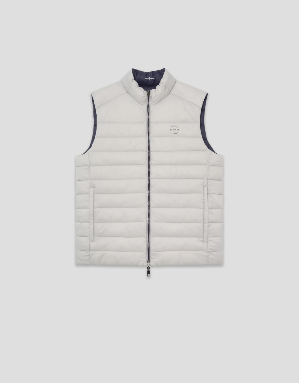 Navy and gray reversible vest - Man - SS2025 | Roberto Verino