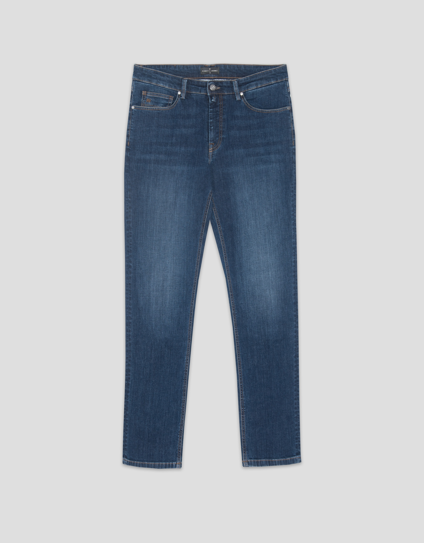Pantalón denim regular azul medio - Mid Season | Roberto Verino