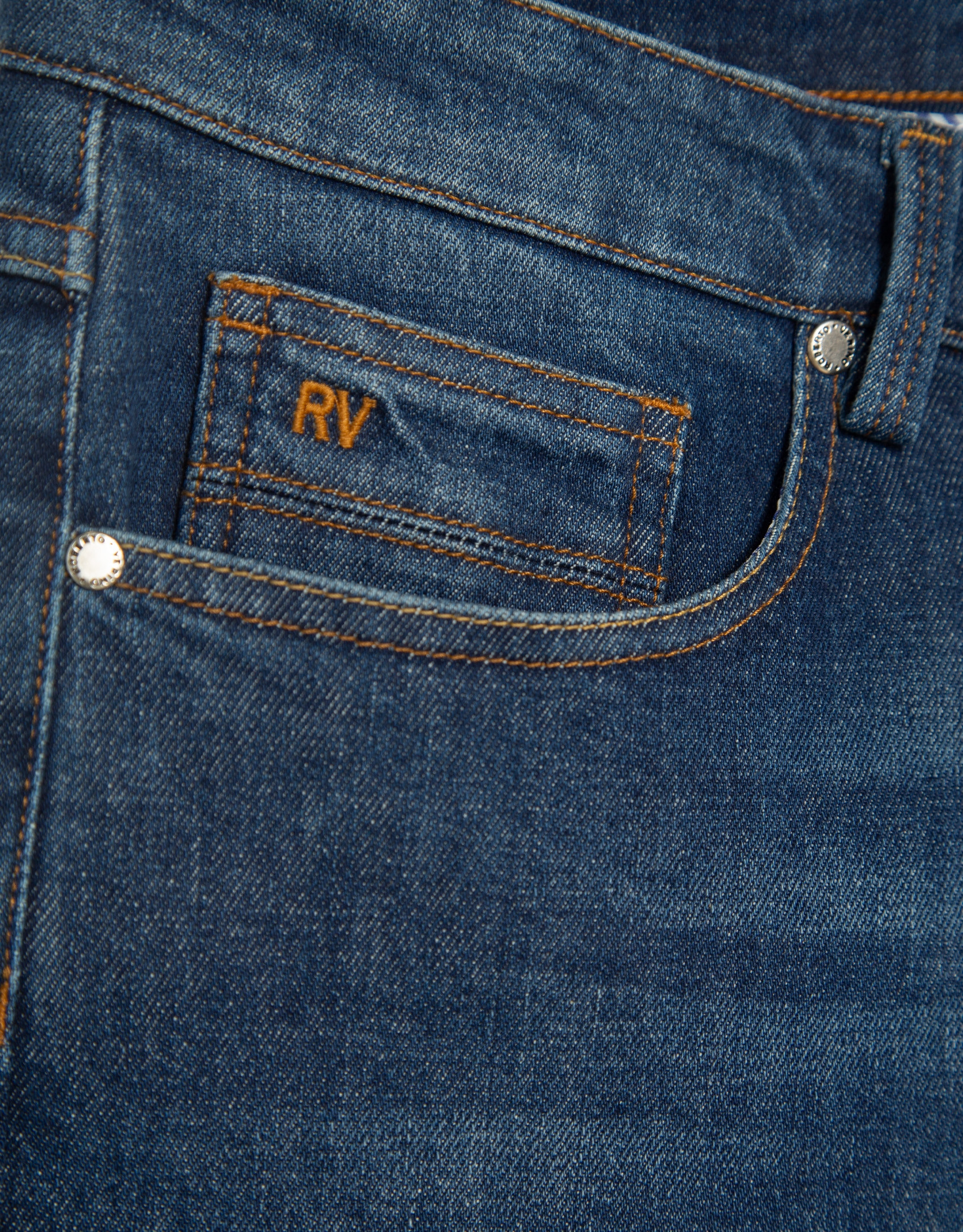 Blue stone-washed denim jeans - Mid Season | Roberto Verino