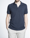 Polo azul marino piqué 