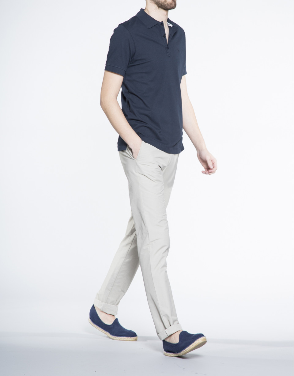 Polo azul marino piqué 