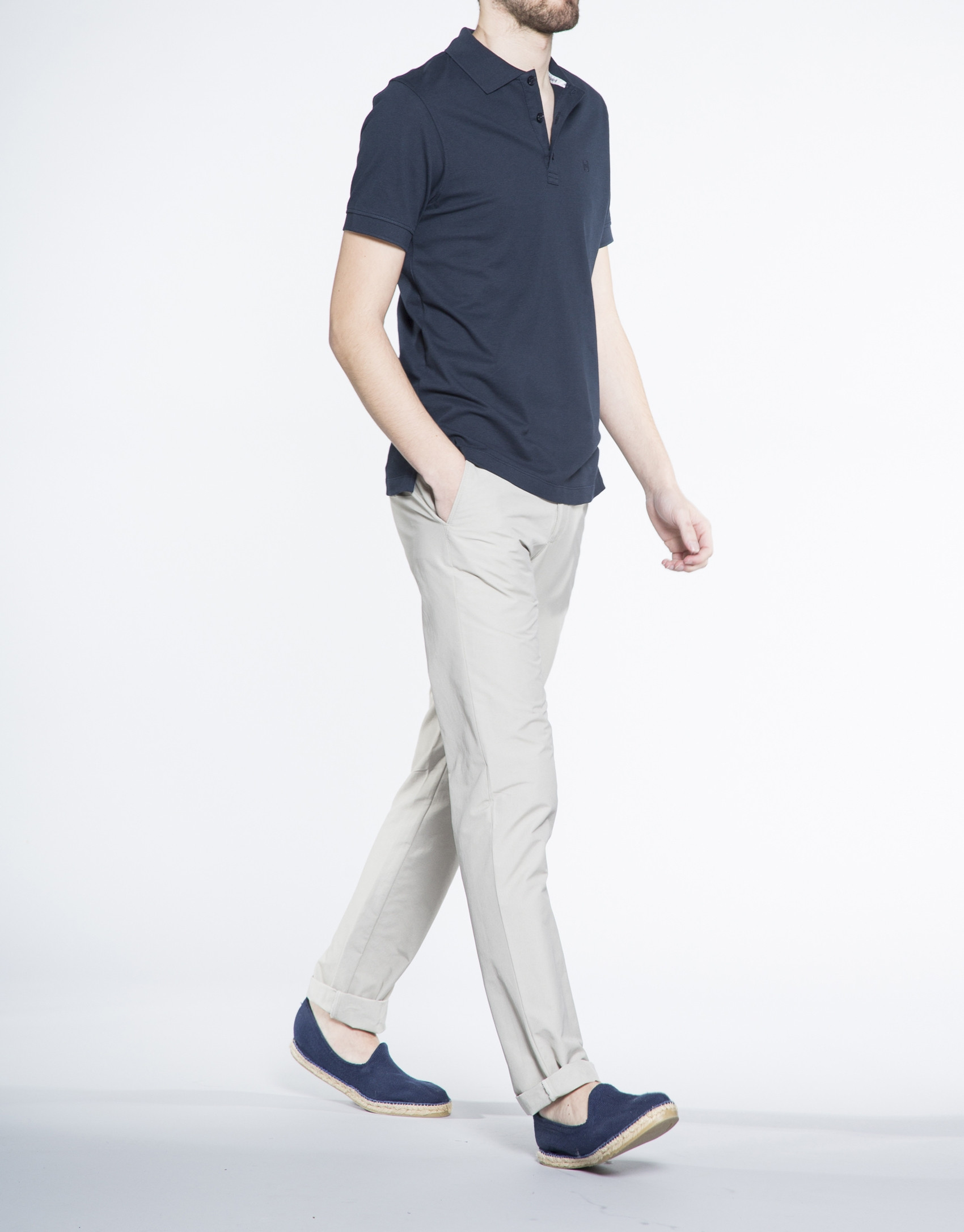 Polo azul marino piqué 