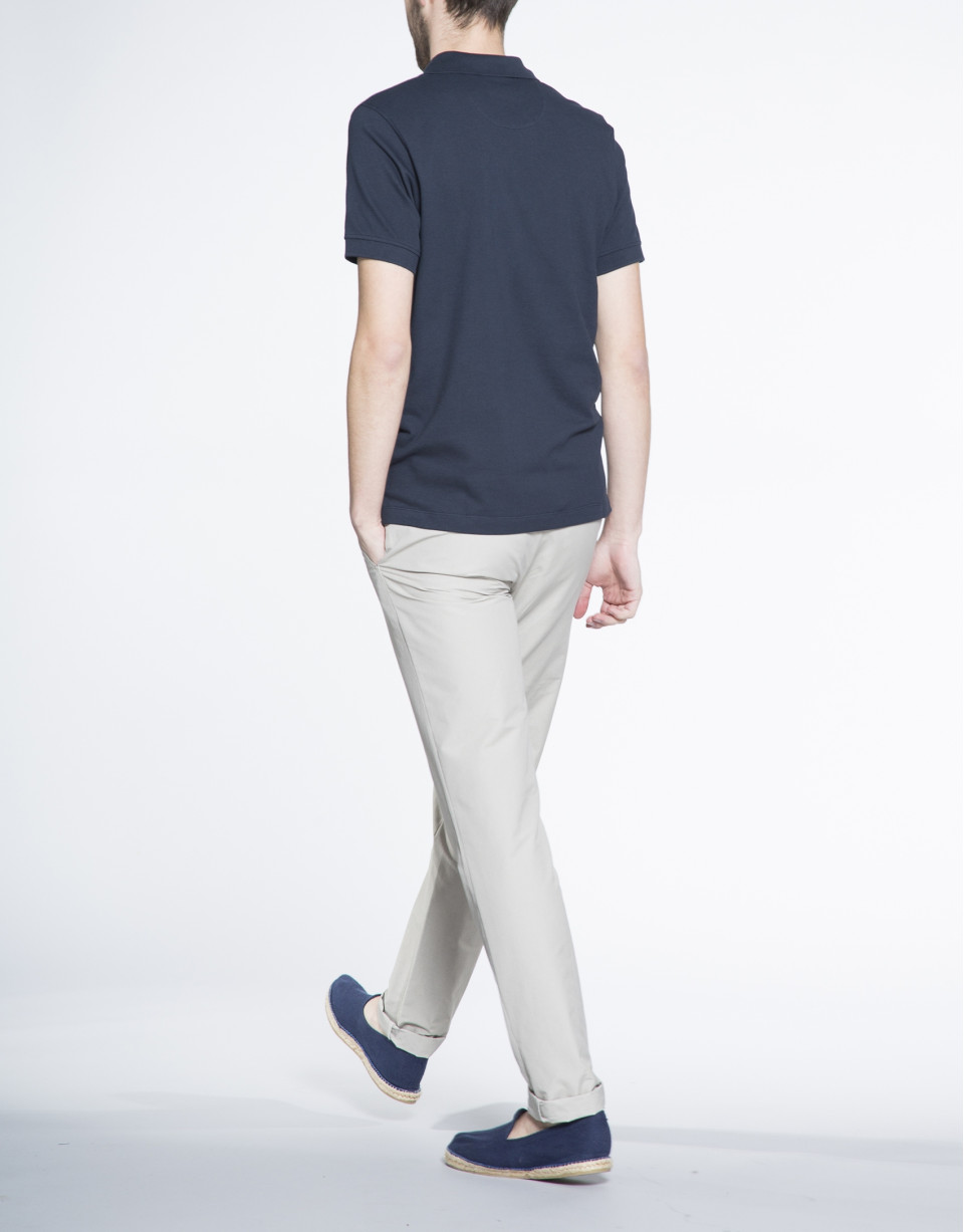 Polo azul marino piqué 