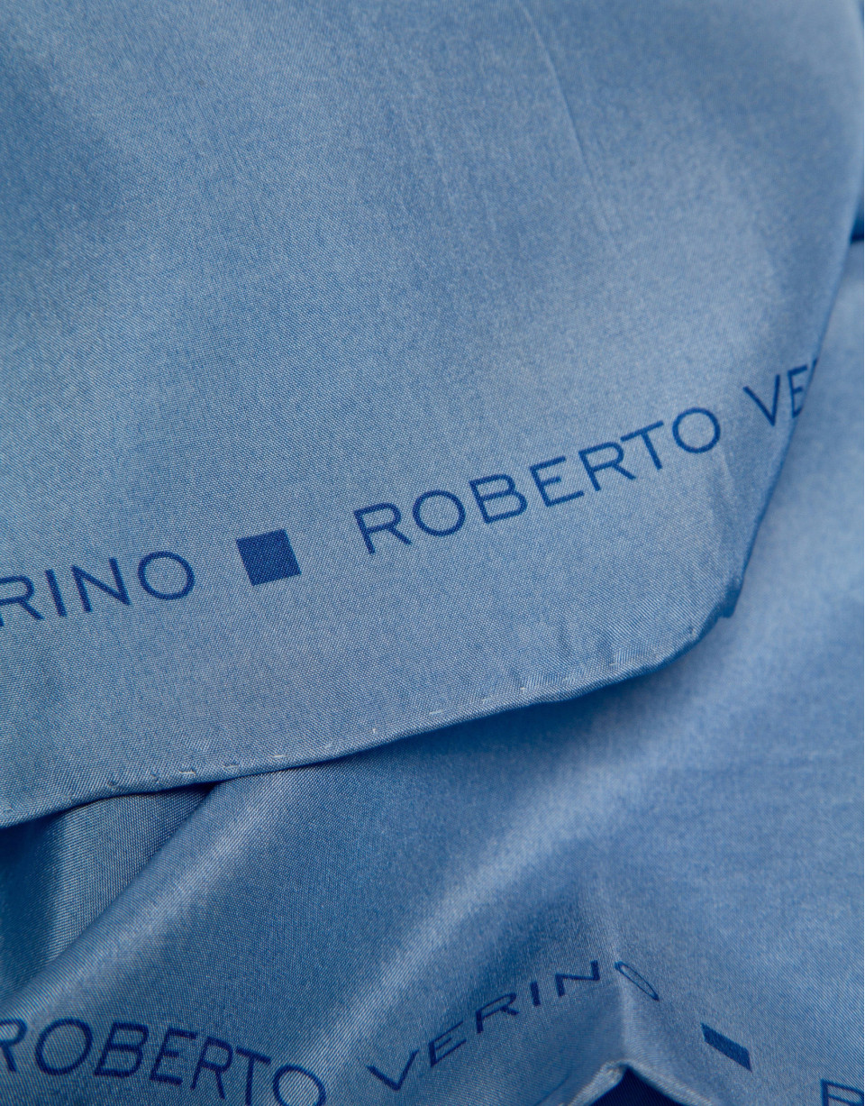Blue silk scarf with Roberto Verino frame | Roberto Verino