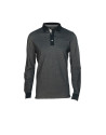 Two tone blue piqué polo shirt