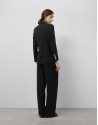 Pantalón recto pinzas crepé negro - Mujer | Roberto Verino