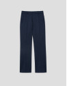 Pantalón recto lana fresca cuadro gales azul... | Roberto Verino