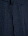 Pantalón recto lana fresca cuadro gales azul... | Roberto Verino