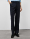 Night blue straight trousers - Woman - SS2025 | Roberto Verino