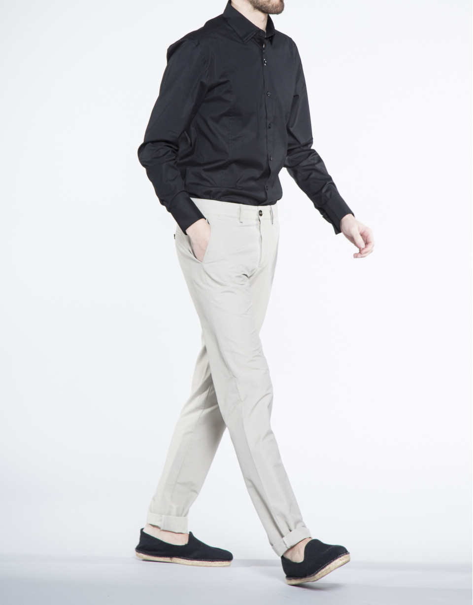Plain black dress shirt 