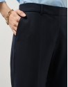 Night blue straight trousers - Woman - SS2025 | Roberto Verino