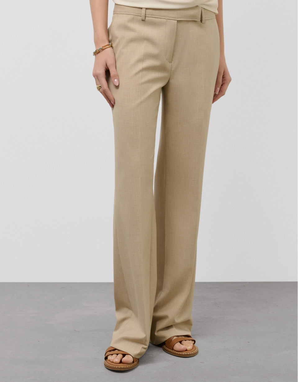 Pantalón recto beige vigoré - Mujer - PV2025 | Roberto Verino