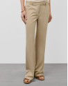 Pantalón recto beige vigoré - Mujer - PV2025 | Roberto Verino