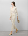 Ecru skinny pants - Woman - SS2025 | Roberto Verino