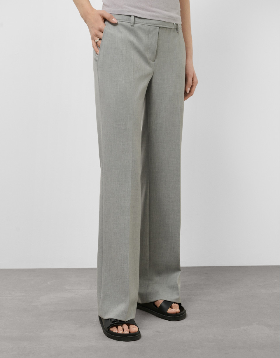 Straight gray trousers - Woman - SS2025 | Roberto Verino