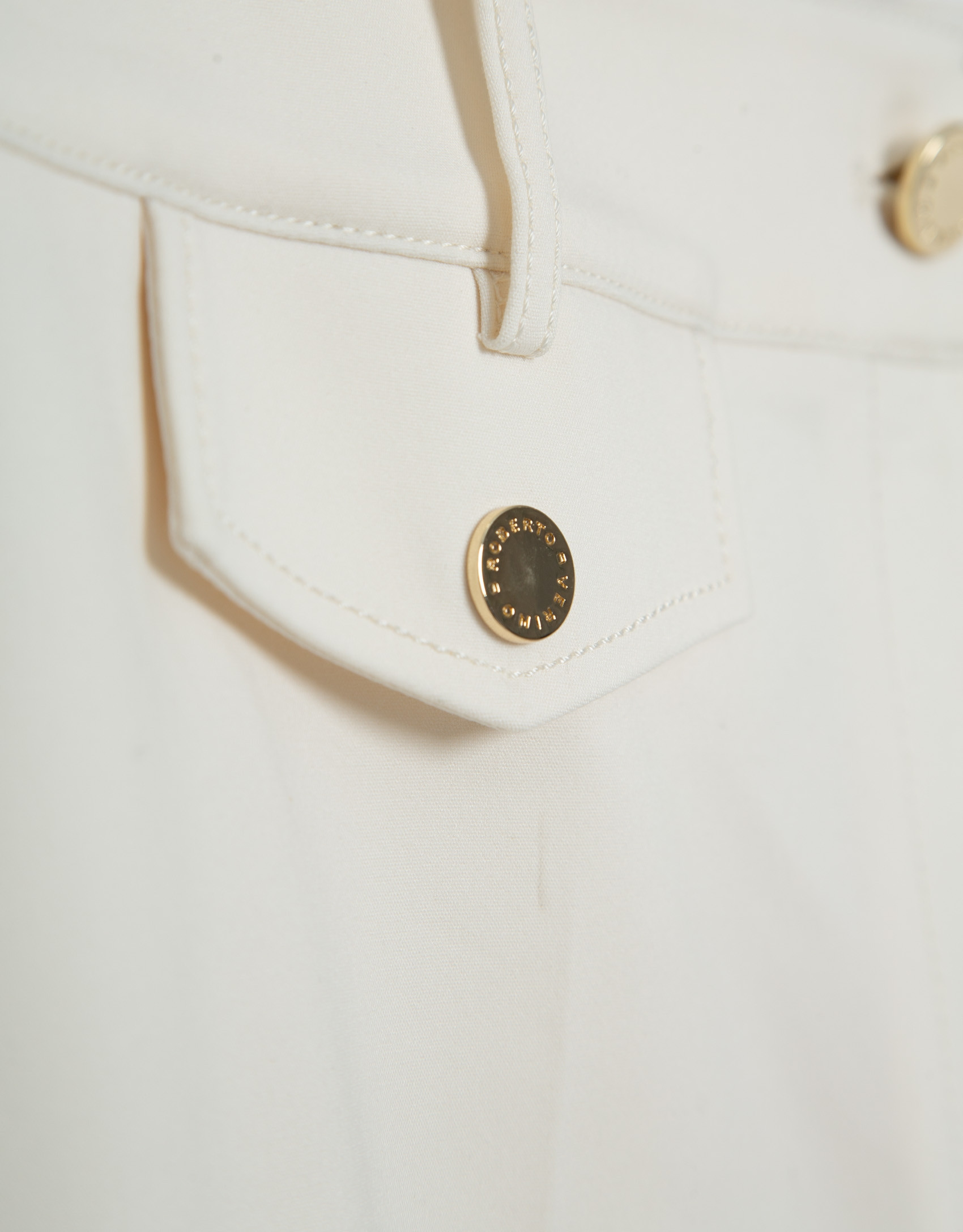 Ecru skinny pants - Woman - SS2025 | Roberto Verino
