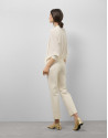 Ecru skinny pants - Woman - SS2025 | Roberto Verino