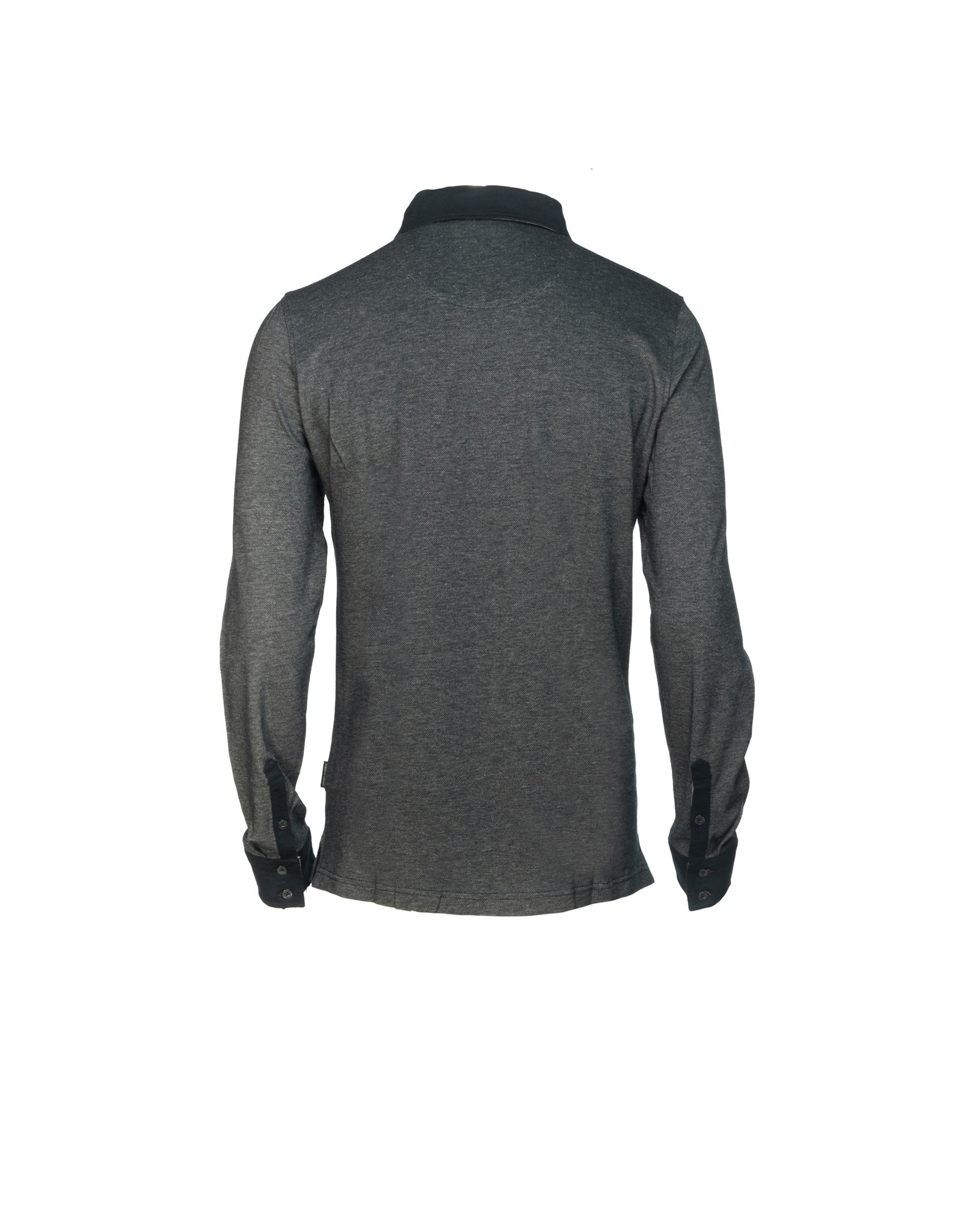 Two tone blue piqué polo shirt