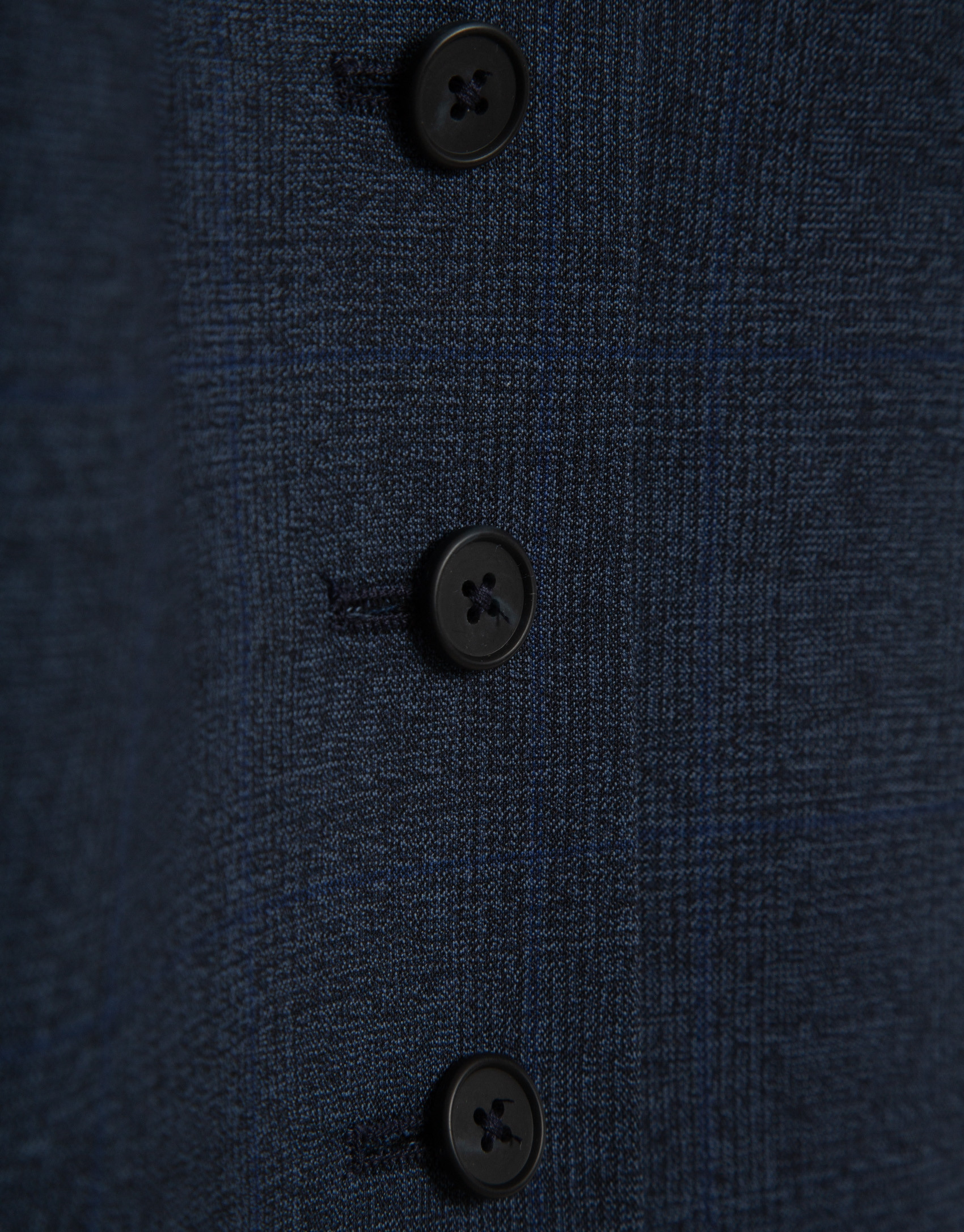 Men's tailored vest in fresh wool navy blue ... | Roberto Verino