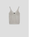 Top sisas punto calado con lúrex beige - Mujer | Roberto Verino