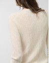 Long sleeve wool sweater with ecru eights | Roberto Verino