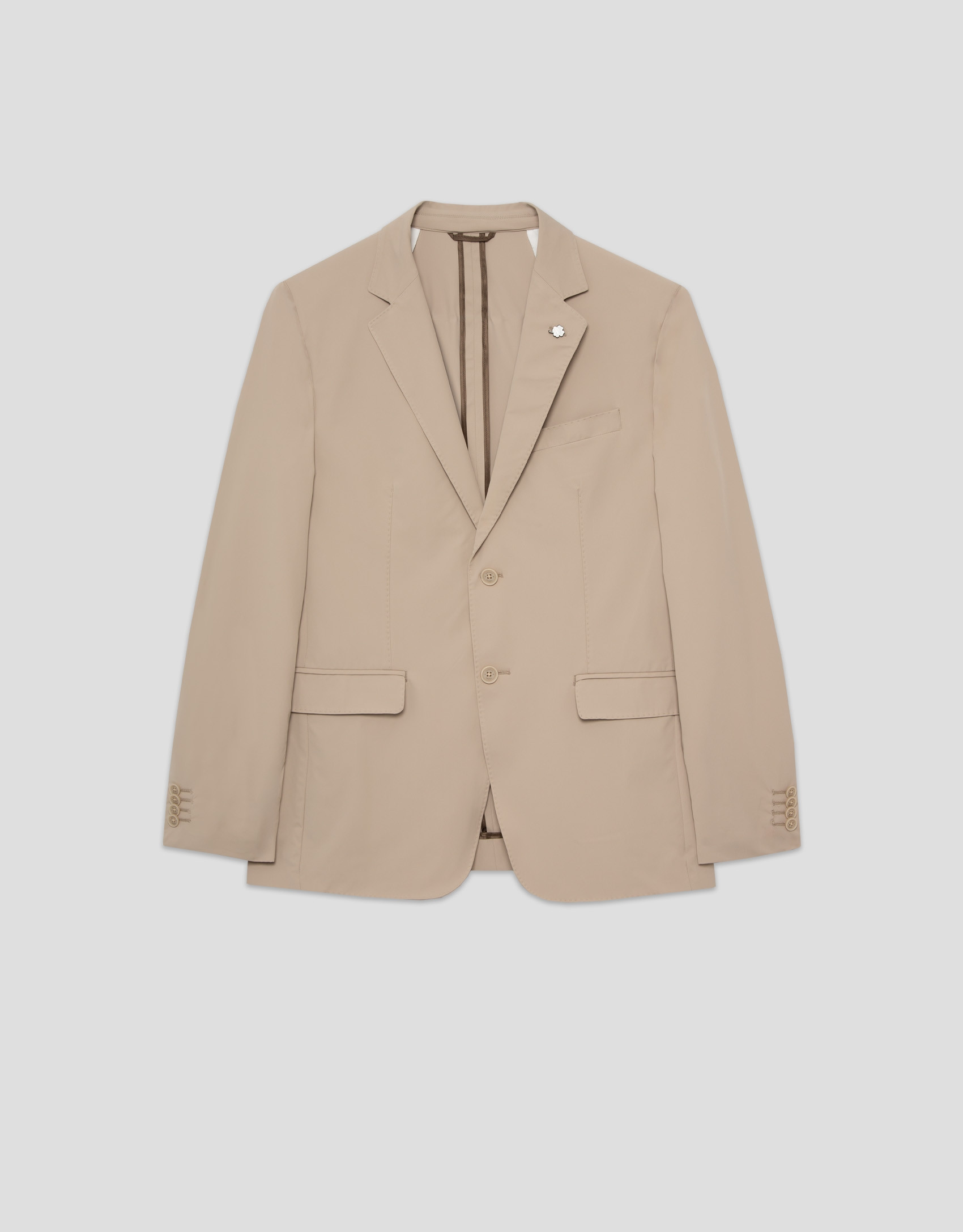 Mink-colored technical fabric jacket - Man | Roberto Verino