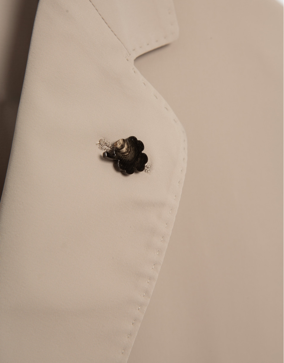 Mink-colored technical fabric jacket - Man | Roberto Verino