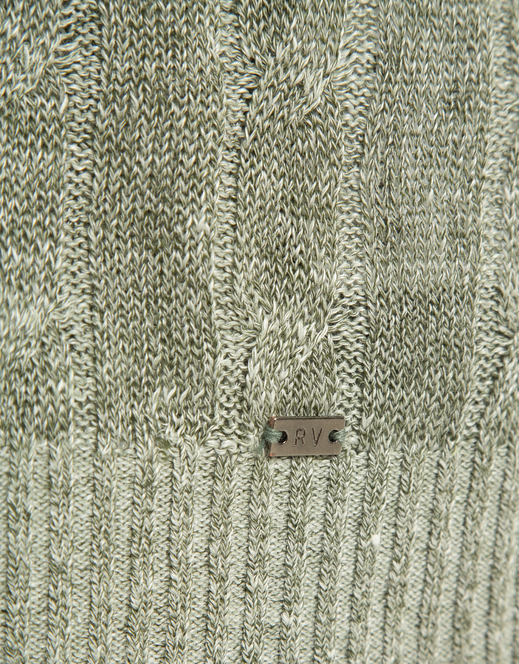 Jersey ochos punto algodón/lino verde caqui ... | Roberto Verino