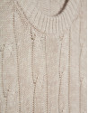 Jersey ochos punto algodón/lino beige - Hombre | Roberto Verino