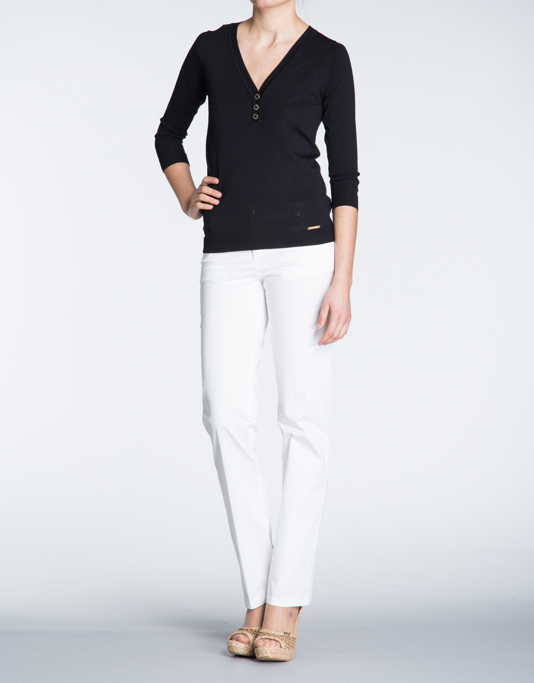 Black V-neck sweater 
