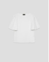White cotton top with cape sleeves - Woman | Roberto Verino
