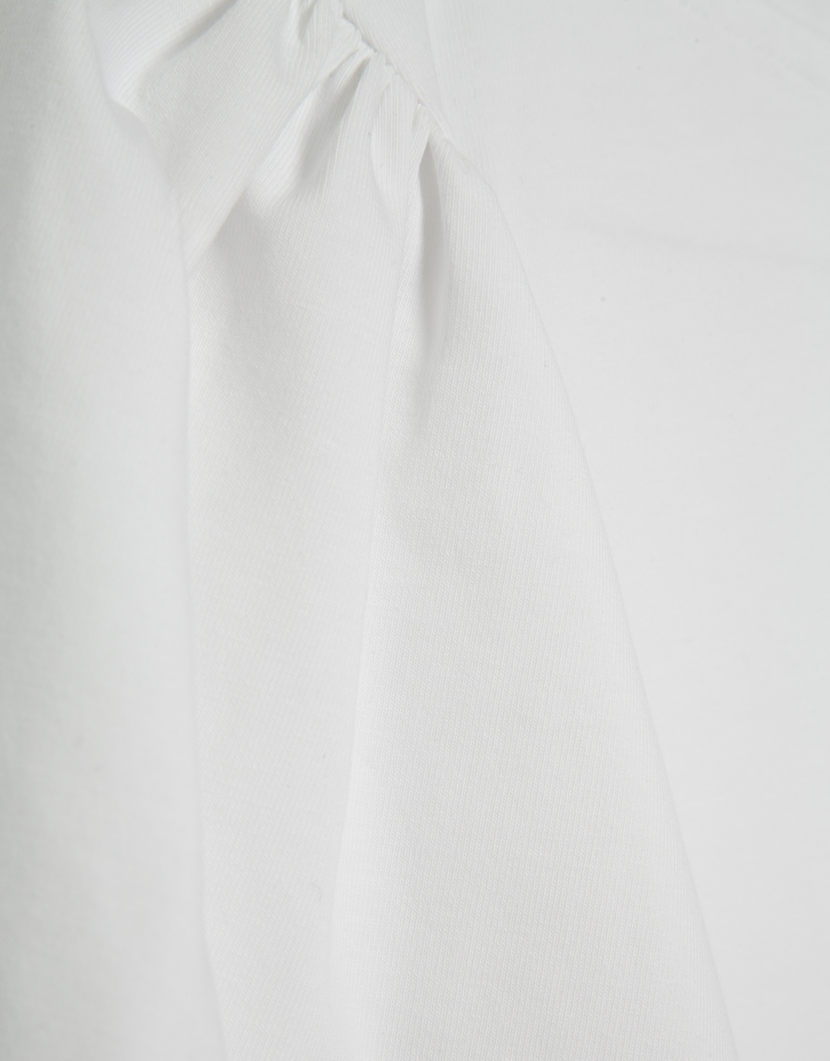 Camiseta manga capa en algodón blanco - Mujer | Roberto Verino