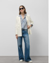 Blazer cruzada mezcla lino viscosa crudo | Roberto Verino