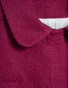 Raspberry piqué short sleeve jacket - Woman | Roberto Verino