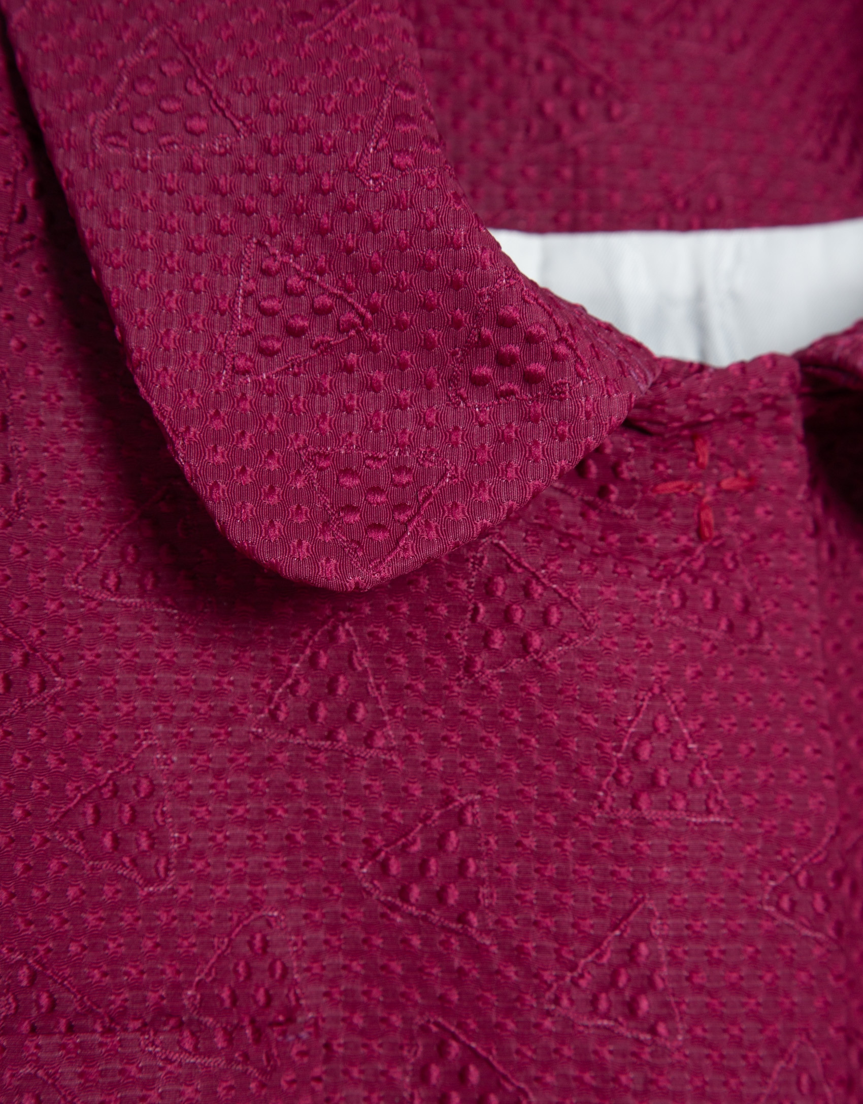 Raspberry piqué short sleeve jacket - Woman | Roberto Verino