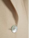 Taupe linen blazer with one button - Woman | Roberto Verino