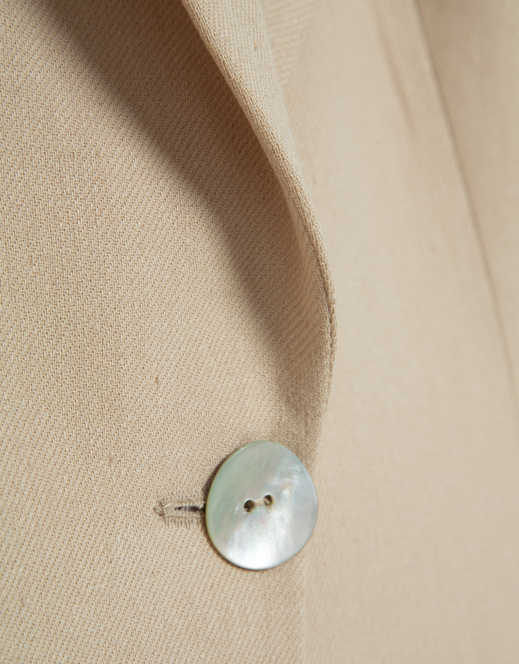Taupe linen blazer with one button - Woman | Roberto Verino
