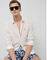 Camisa sport regular lino blanco - Hombre | Roberto Verino