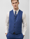 Medium Blue Plain Fake Vest - Man - SS2025 | Roberto Verino