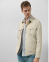 Sobrecamisa técnica beige - Hombre - PV2025 | Roberto Verino