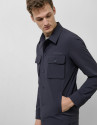 Navy blue technical overshirt - Man - SS2025 | Roberto Verino