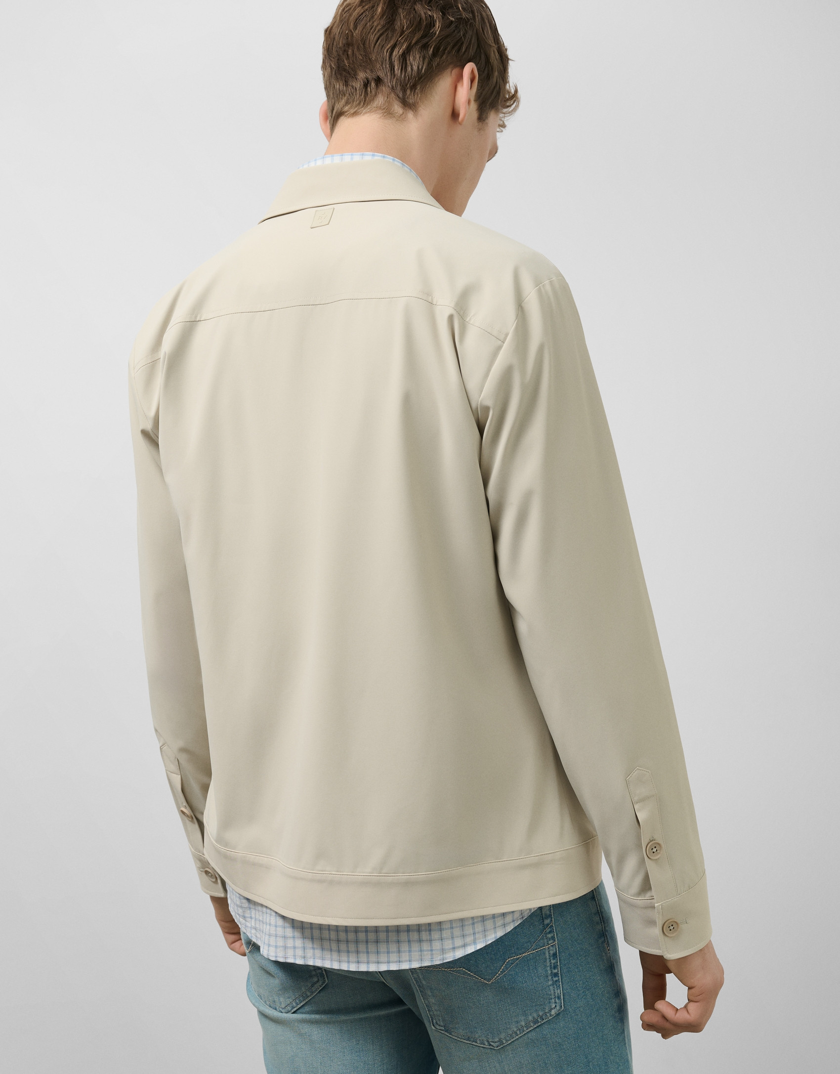 Sobrecamisa técnica beige - Hombre - PV2025 | Roberto Verino