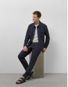 Navy blue technical overshirt - Man - SS2025 | Roberto Verino