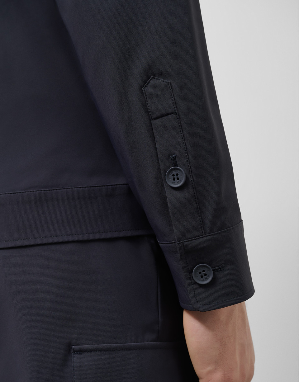 Navy blue technical overshirt - Man - SS2025 | Roberto Verino