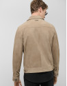 Mink-colored suede jacket - Man - SS2025 | Roberto Verino