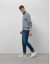 Blue cotton/linen cable knit sweater - Man | Roberto Verino