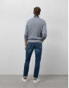 Blue cotton/linen cable knit sweater - Man | Roberto Verino