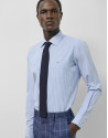 Regular sport shirt medium blue/white candela... | Roberto Verino